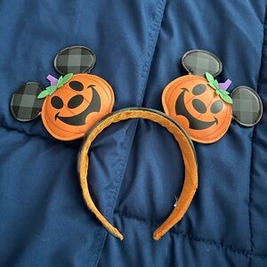 Disney Mickey Ears Halloween Pumpkin Mouse Ears Headband tag removed